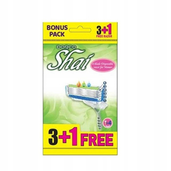 Dorco Shai 6 Ostrzy Maszynka Do Golenia Damska 4 sztuki