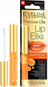 Eveline Oils Lip Elixir Barwiący Olejek do Ust 8w1 Pielęgnujący Vanilla