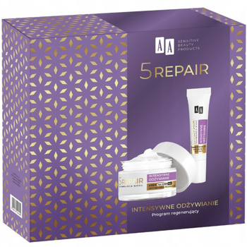 AA 5 Repair Intensywne Odżyywienie Zestaw Prezentowy z Kosmetykami Krem Do Twarzy i Pod Oczy 70+