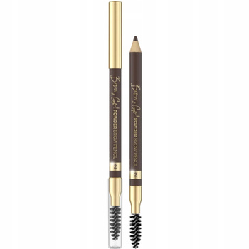 Eveline Brow Go Dwustronna Pudrowa Kredka Do Brwi Brązowa 02 Medium Brown