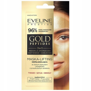 Eveline Gold Peptides Odmładzająca Maska Do Twarzy z Peptydem Kolagenem 8ml