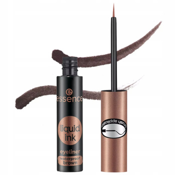 Essence Liquid Ink Eyeliner Liner w Płynie Wodoodporny Brązowy Brown 3ml