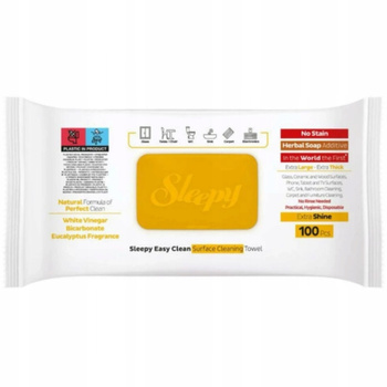 Sleepy Easy Clean Uniwersalne Chusteczki Nawilżane XXL Eukaliptus 100szt