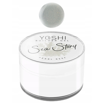 Yoshi Żel Budujący UV LED Sea Story Pearl Peef z Drobinkami Srebrny 15ml