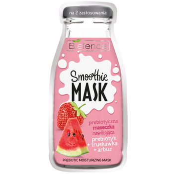 Bielenda Smoothie Mask Maseczka Nawilżająca Prebiotyk + Truskawka + Arbuz