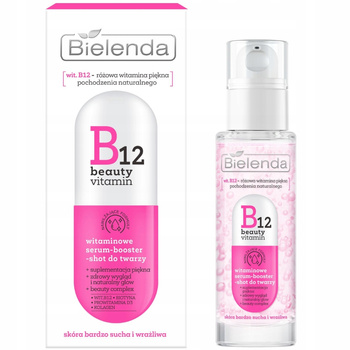 Bielenda B12 Beauty Witamin Shot Nawilżające Serum Booster Do Twarzy 30ml