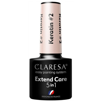 Claresa Extend Care 5in1 Keratin Baza Hybrydowa Do Paznokci Róż Nude 2 5g