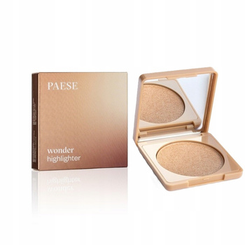 Paese Wonder Glow Highlighter Rozświetlacz Prasowany Złoty Szampański 7,5g