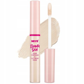 Miyo Beauty Skin Mocno Kryjący Korektor Do Twarzy w Płynie 01 Hello Cream