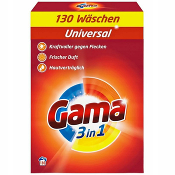 Gama Universal Proszek Do Prania Białego Kolorowego 3w1 130 Prań 7,8kg