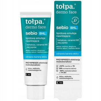 Tołpa Dermo Face Sebio Nawilżająca Lipidowa Emulsja Do Twarzy Na Noc 40ml