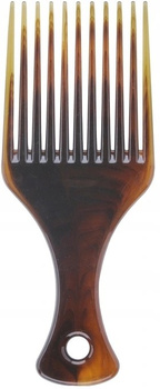 INTERVION Bursztynowy grzebień do afro szczotka