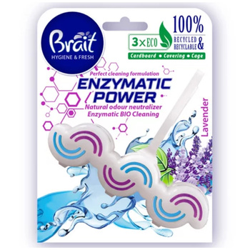 Brait Hygiene Fresh Zawieszka Kostka Do WC Usuwa Zabrudzenia Lawendowa 45g