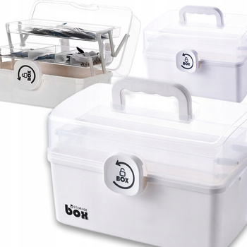 CoolStaff XXL Du偶y Rozk艂adany Organizer Pojemnik Skrzynka Na Leki Tabletki