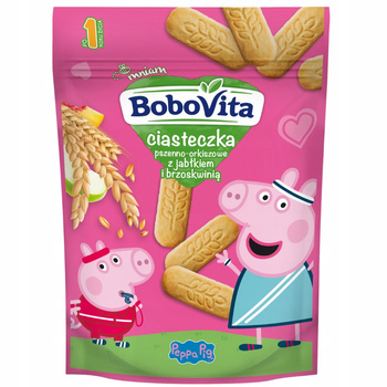 Bobovita Świnka Peppa Ciasteczka Pszenno Orkiszowe Jabłko Brzoskwinia 150g