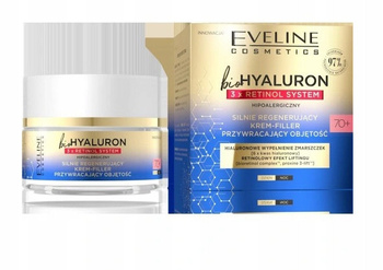 Eveline Biohyaluron 3x Retinol Silnie Regenerujący Krem Filler Przywracający Objętość 70+