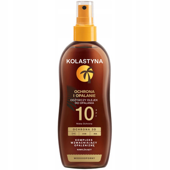 Kolastyna Nawilżający Olejek Do Opalania Wodoodporny SPF 10 Spray 150ml