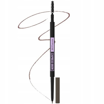 Maybelline Express Brow Cienka Kredka Do Brwi + Szczoteczka Medium Brown