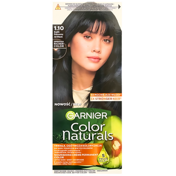 Garnier Color Naturals Crème Farba Do Włosów 1.10 Jet Czerń