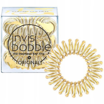 Invisibobble Gumki Do Włosów Sprężynki Jasne Złote You're Golden 3 sztuki