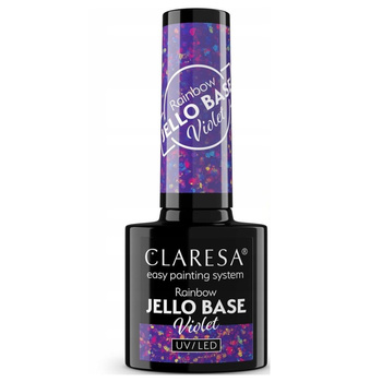 Claresa Lakier Hybrydowy Rainbow Jello Base 2w1 Violet 5g