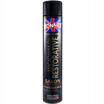 Ronney Mocny Spray Nabłyszczający Lakier Do Włosów Macadamia Oil 750ml