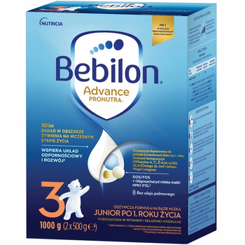 Bebilon Advence Mleko Modyfikowane Następne Dla Dzieci Junior 3 1000g