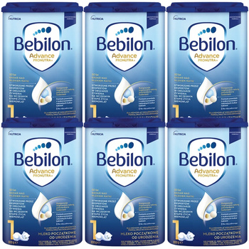 Bebilon Pronutra Advance Mleko Modyfikowane 1 Początkowe Zgrzewka 800g x 6