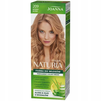 Joanna Naturia Color Trwała Farba Do Włosów z Aloesem 209 Beżowy Blond