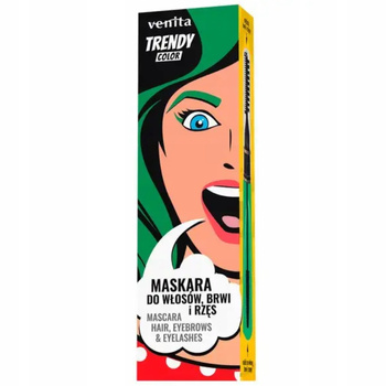 Venita Trendy Color 3w1 Maskara Do Rzęs Brwi Włosów 37 Szmaragdowa Zieleń
