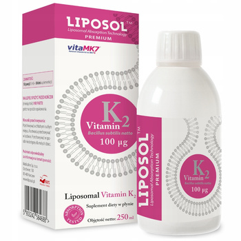 Aliness Liposol Witamina K2 Suplement Diety Kości Krzepnięcie Krwi 250ml