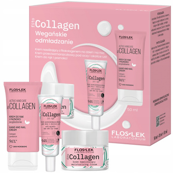 Floslek fitoCOLLAGEN Zestaw Prezentowy 3 Kosmetyków Krem Do Twarzy Pod Oczy