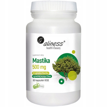 Aliness Mastika Żywica z Pistacji Kleistej 500mg Nieświeży Oddech 60 Kaps