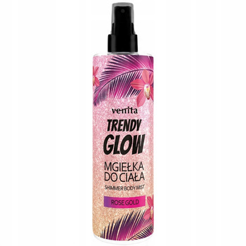 Venita Trendy Glow Rozświetlająca Mgiełka Do Ciała Brokat Rose Gold 200ml