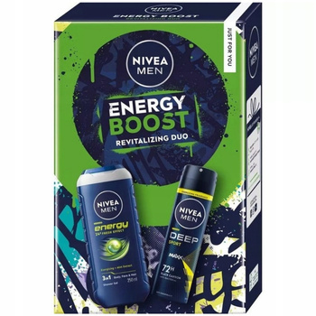 Nivea Men Energy Boost Zestaw Prezentowy Męski z Kosmetykami Żel + DEO