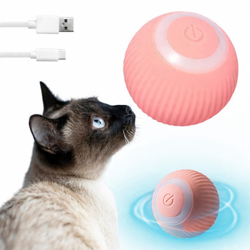 Pupilo Zabawka Dla Kota Uciekająca Piłka Elektryczna Interaktywna Wibracje LED