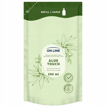 On Line Kremowe Mydło w Płynie Do Rąk Ciała Uzupełniające Aloe Touch 500ml