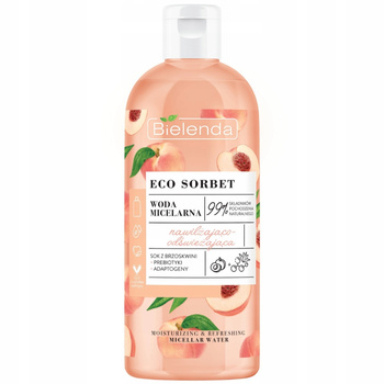 Bielenda Eco Sorbet Nawilżająca Woda Micelarna Do Twarzy Brzoskwinia 500ml