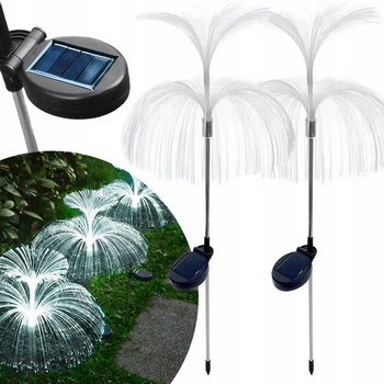 Lampa Solarna Wbijana Ogrodowa Meduza Oświetlenie Dekoracja 80cm 2 Sztuki