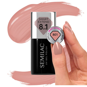 Semilac Smart Extend 8w1 Lakier Hybrydowy Baza Top 801 Soft Beige 7ml