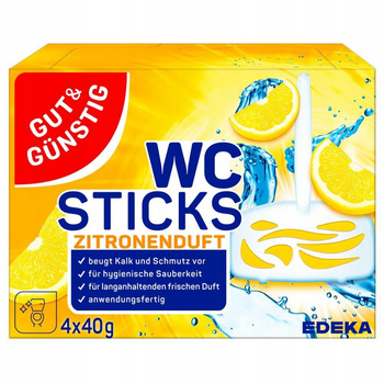 G&G Zawieszka do WC Lemon Zapach Cytrynowy Do Toalety 4 Sztuki 4x40g