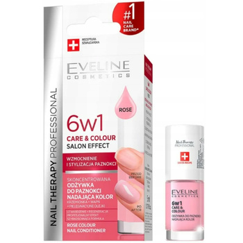 Eveline Nail Therapy 6w1 Wzmacniająca Odżywka Do Paznokci Różowa Rose 5ml