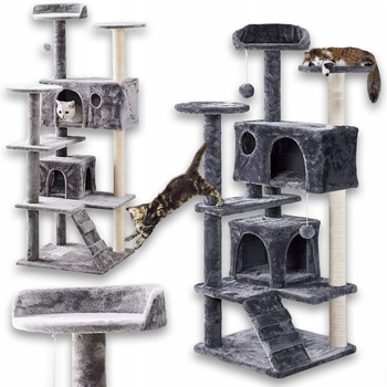Pupilo Domek Drapak Legowisko Hamak Drabinka Dla Kota Zabawki 5 Poziom贸w