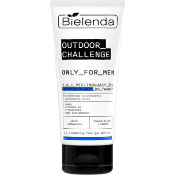 Bielenda Outdoor Challenge Żel Peeling Do Mycia Twarzy Dla Mężczyzn 150g