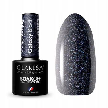 Claresa Lakier Hybrydowy Galaxy Black Czarny 5g