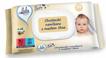 Lula Baby Chusteczki Nawilżane Masło Shea Pop Up Click Top 50 Sztuk