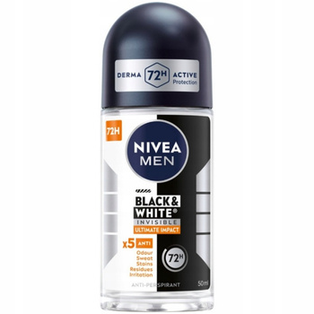 Nivea Men Black White Ultimate Impact 72H Męski Antyperspitant w Kulce 50ml