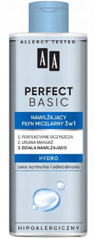 AA Perfect Basic Nawilżający Płyn Micelarny 3w1 Hydro Cera Normalna Odwodniona