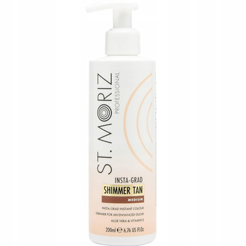 ST MORIZ Insta Tan Medium Samoopalacz z Rozświetlającymi Drobinkami 200ml