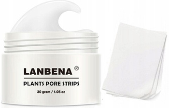 Pilaten Lanbena Oczyszczająca Biała Maseczka Do Twarzy z Plastrami Na Pory Zaskórniki 30g